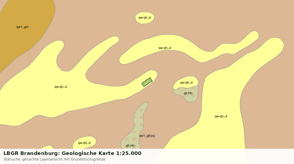 Statische Kartenansicht: LBGR Brandenburg: Geologische Karte 1:25.000