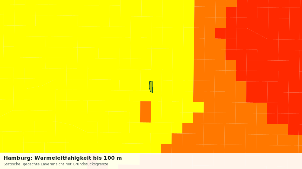Statische Kartenansicht: Hamburg: Wärmeleitfähigkeit bis 100 m