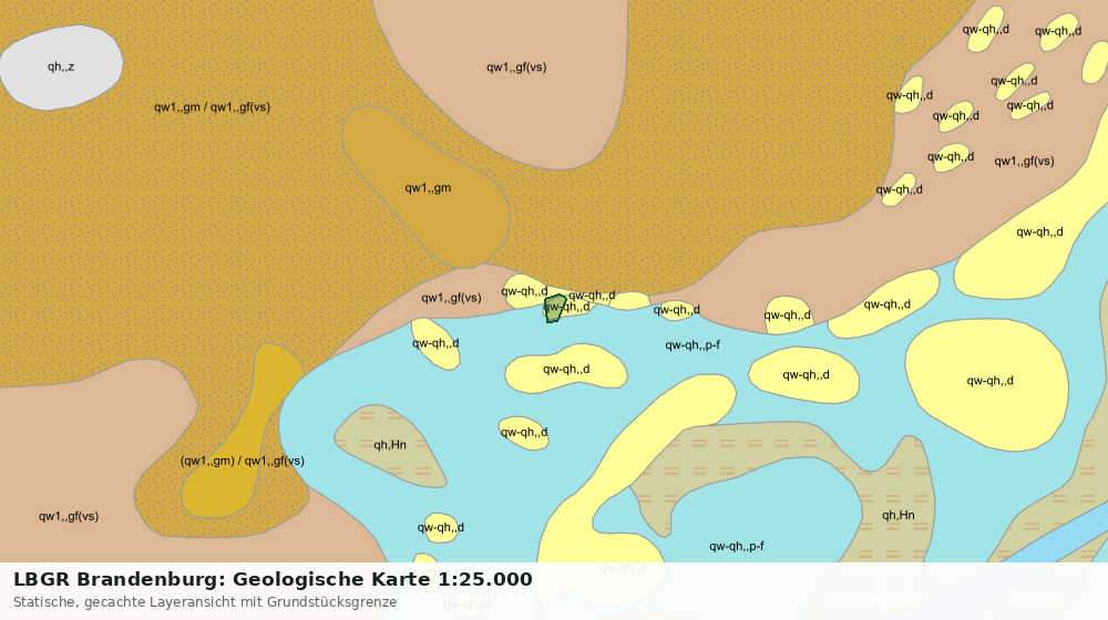 Statische Kartenansicht: LBGR Brandenburg: Geologische Karte 1:25.000