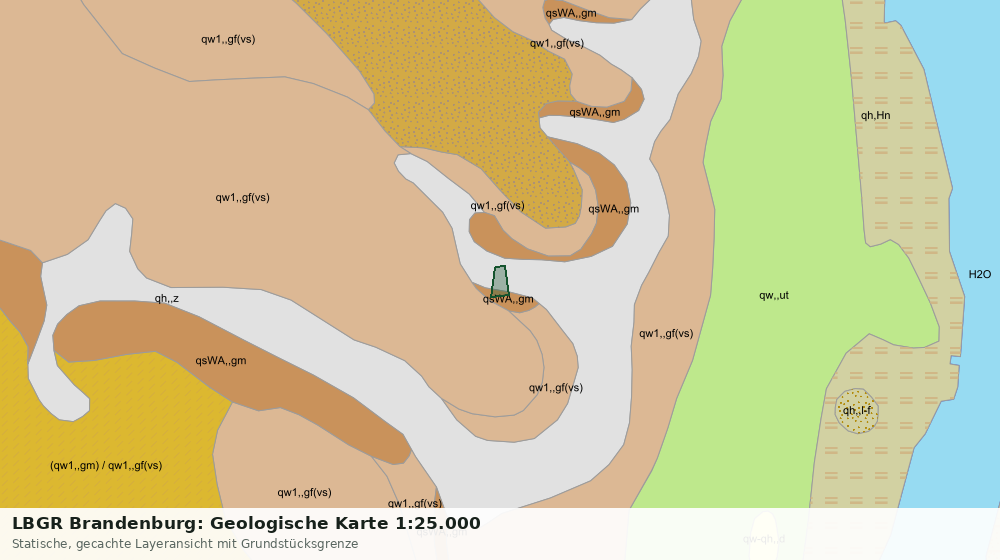 Statische Kartenansicht: LBGR Brandenburg: Geologische Karte 1:25.000