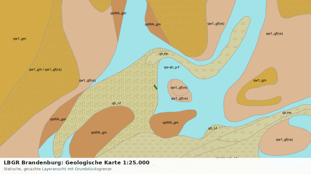 Statische Kartenansicht: LBGR Brandenburg: Geologische Karte 1:25.000