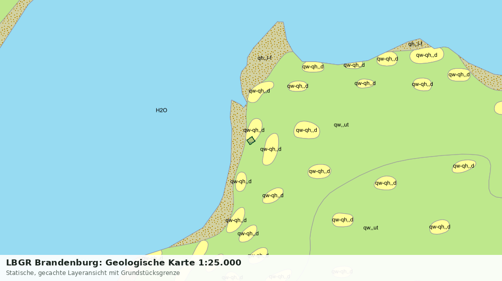 Statische Kartenansicht: LBGR Brandenburg: Geologische Karte 1:25.000