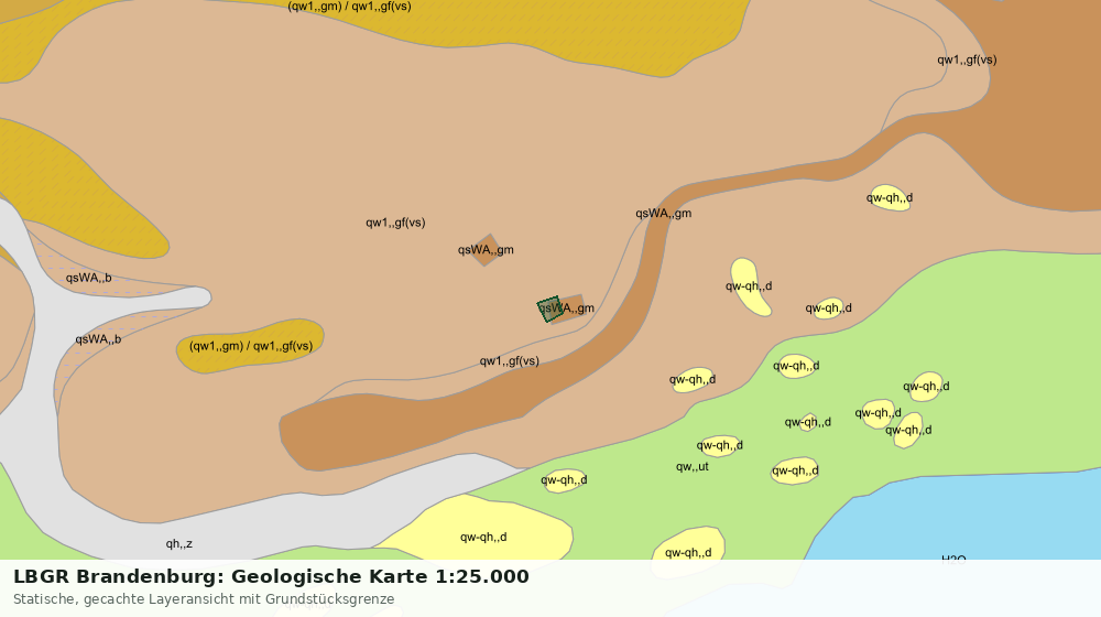 Statische Kartenansicht: LBGR Brandenburg: Geologische Karte 1:25.000