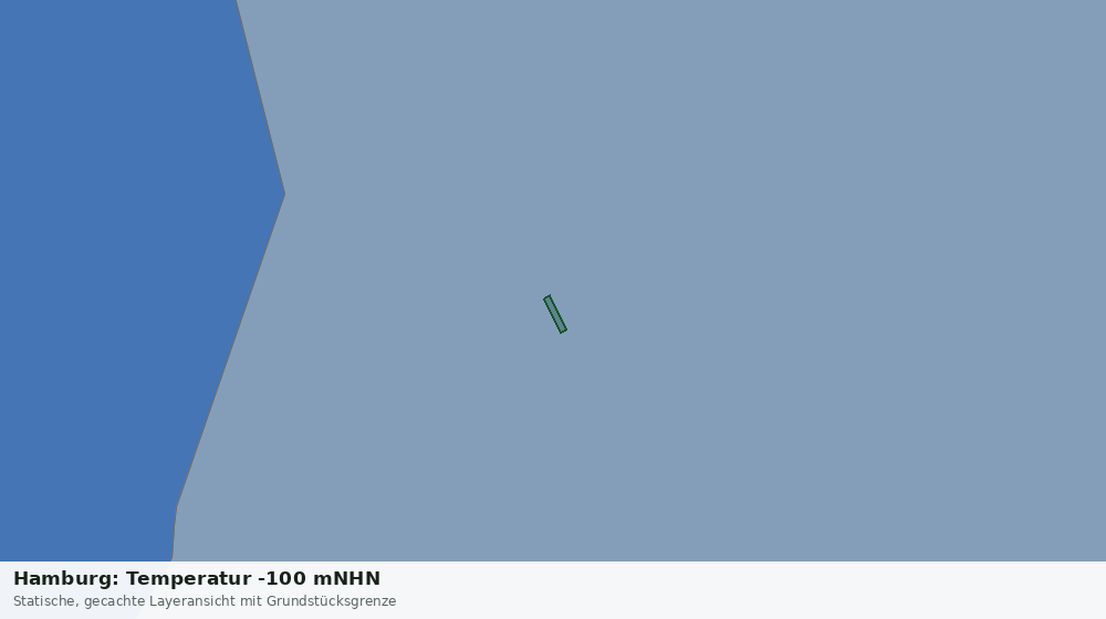 Statische Kartenansicht: Hamburg: Temperatur -100 mNHN