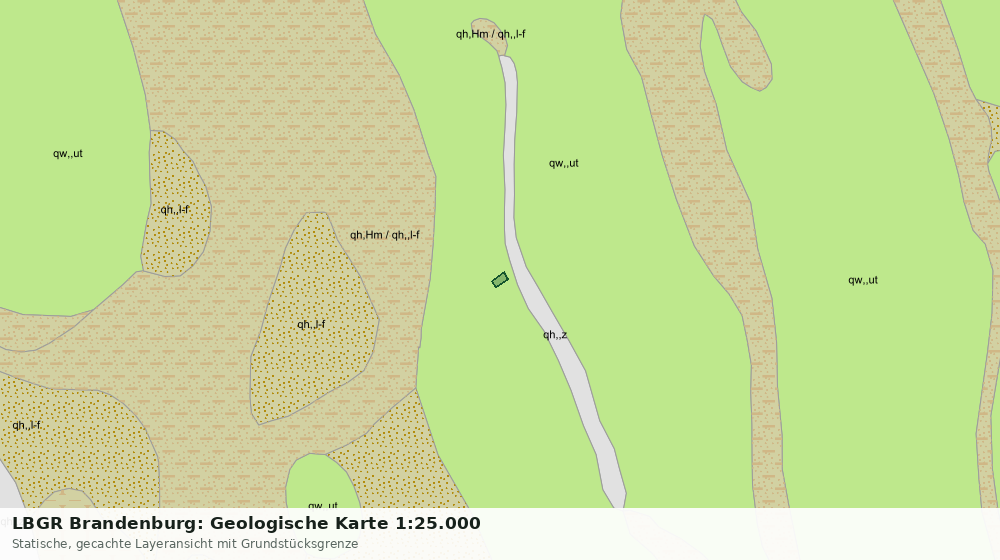 Statische Kartenansicht: LBGR Brandenburg: Geologische Karte 1:25.000