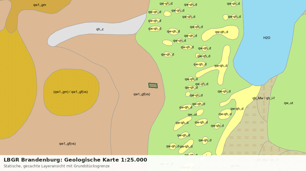 Statische Kartenansicht: LBGR Brandenburg: Geologische Karte 1:25.000