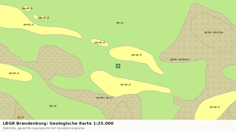 Statische Kartenansicht: LBGR Brandenburg: Geologische Karte 1:25.000