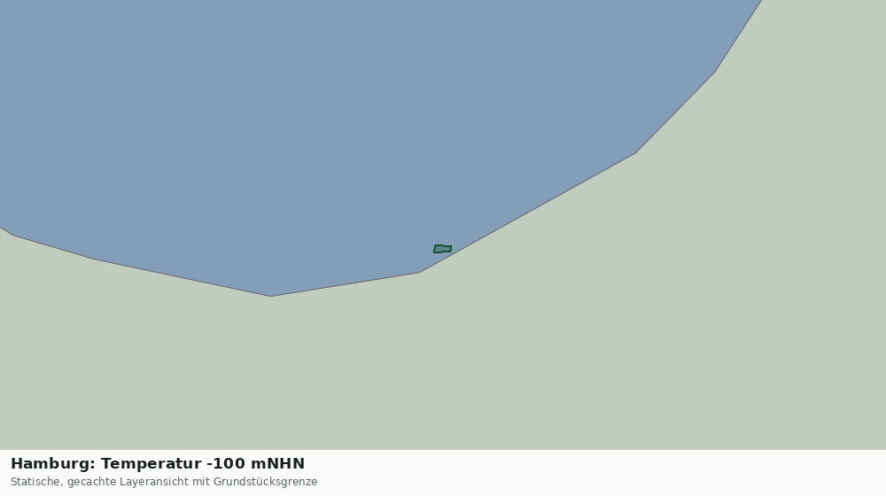 Statische Kartenansicht: Hamburg: Temperatur -100 mNHN