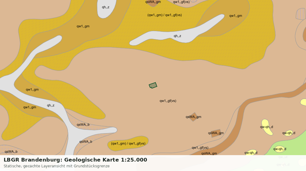 Statische Kartenansicht: LBGR Brandenburg: Geologische Karte 1:25.000