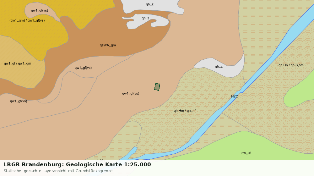 Statische Kartenansicht: LBGR Brandenburg: Geologische Karte 1:25.000