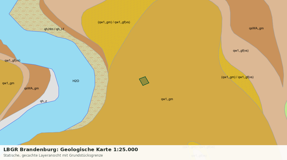 Statische Kartenansicht: LBGR Brandenburg: Geologische Karte 1:25.000