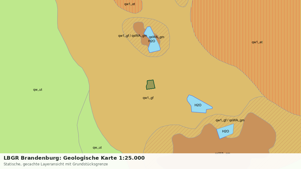Statische Kartenansicht: LBGR Brandenburg: Geologische Karte 1:25.000