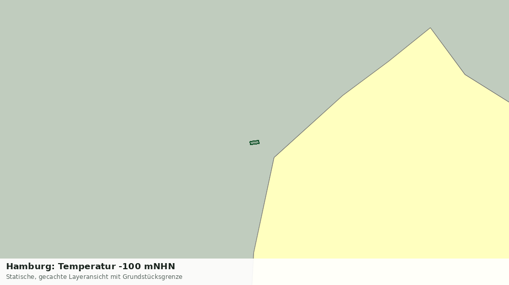 Statische Kartenansicht: Hamburg: Temperatur -100 mNHN