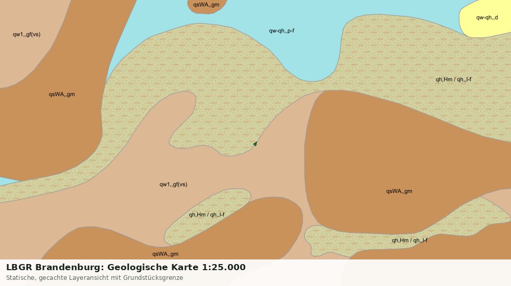 Statische Kartenansicht: LBGR Brandenburg: Geologische Karte 1:25.000