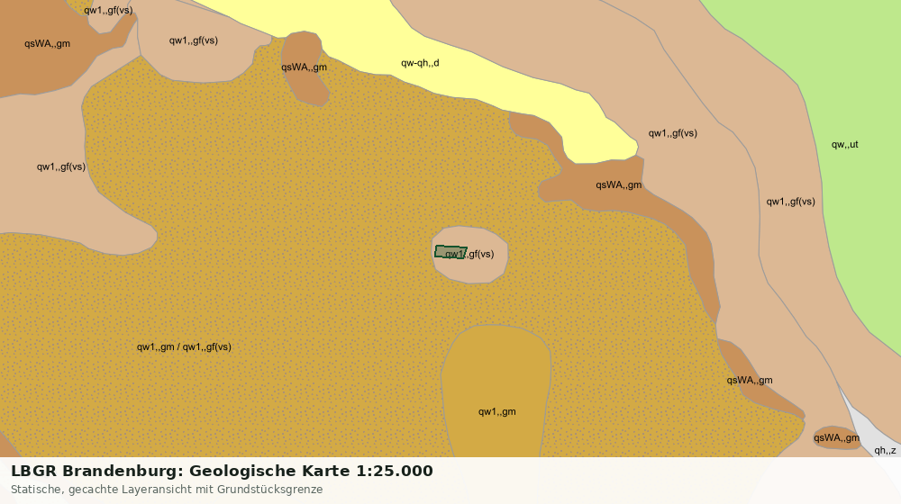 Statische Kartenansicht: LBGR Brandenburg: Geologische Karte 1:25.000