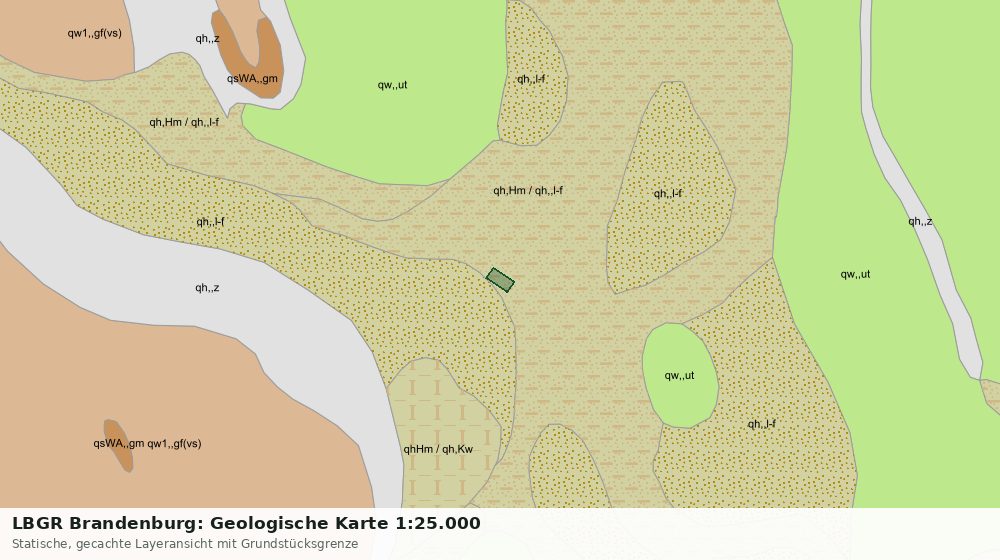 Statische Kartenansicht: LBGR Brandenburg: Geologische Karte 1:25.000