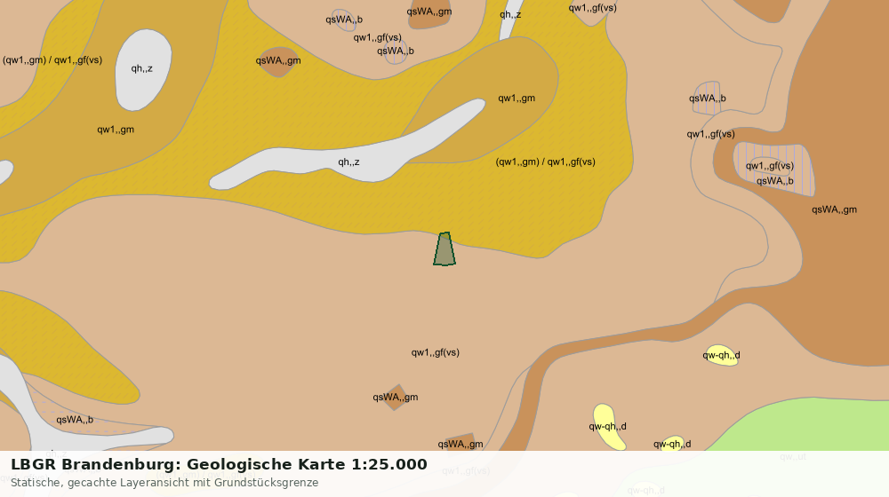 Statische Kartenansicht: LBGR Brandenburg: Geologische Karte 1:25.000