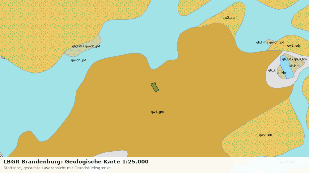 Statische Kartenansicht: LBGR Brandenburg: Geologische Karte 1:25.000