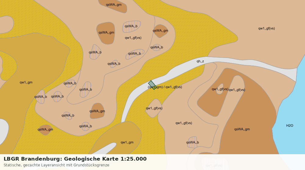 Statische Kartenansicht: LBGR Brandenburg: Geologische Karte 1:25.000