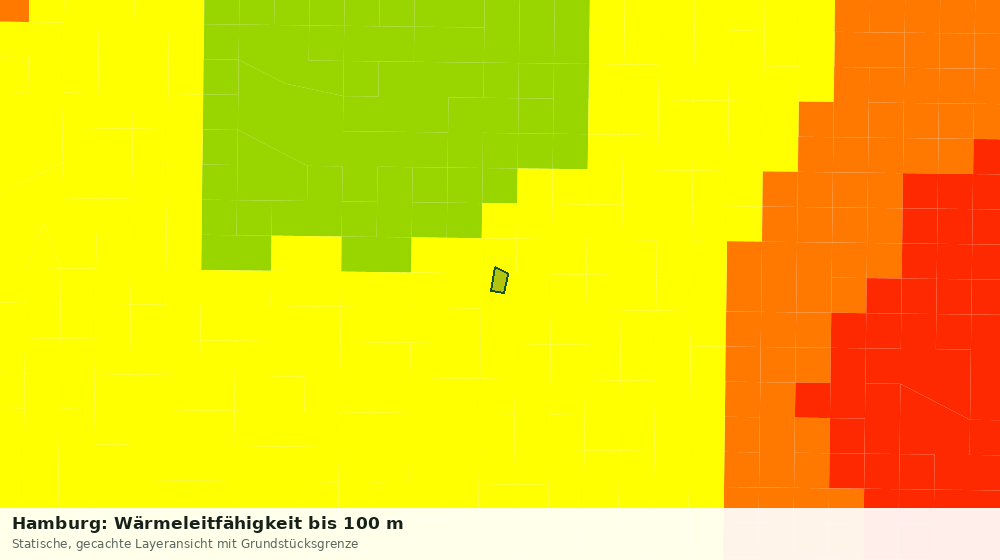 Statische Kartenansicht: Hamburg: Wärmeleitfähigkeit bis 100 m