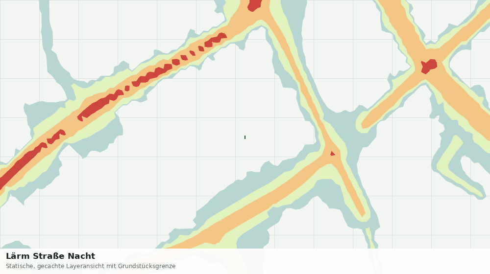 Statische Kartenansicht: Lärm Straße Nacht