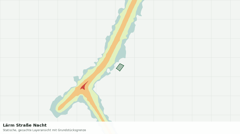 Statische Kartenansicht: Lärm Straße Nacht