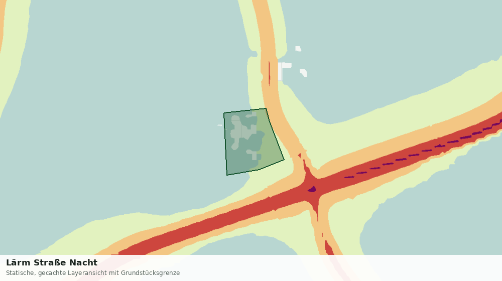 Statische Kartenansicht: Lärm Straße Nacht