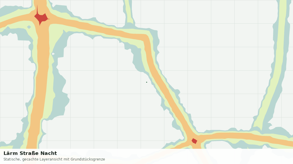 Statische Kartenansicht: Lärm Straße Nacht