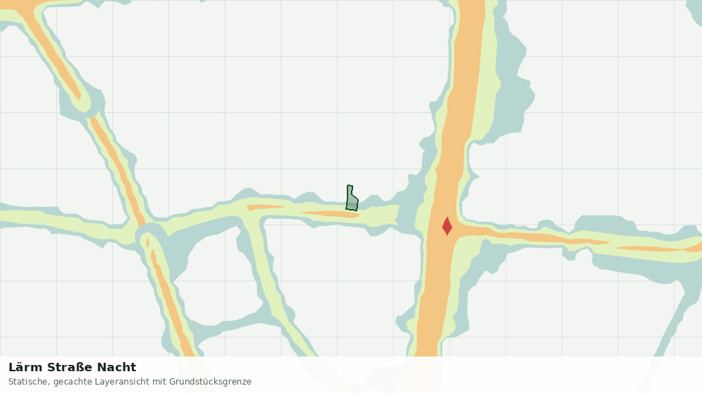 Statische Kartenansicht: Lärm Straße Nacht