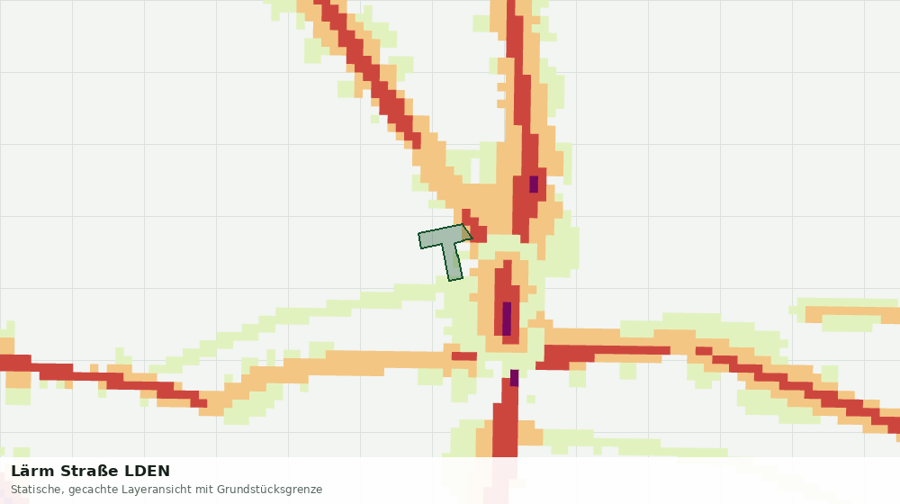 Statische Kartenansicht: Lärm Straße LDEN
