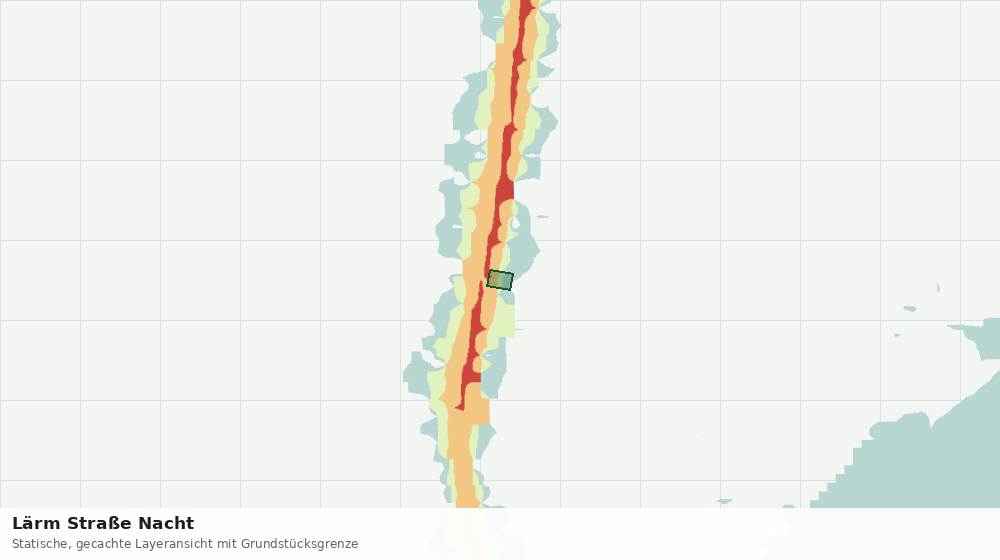 Statische Kartenansicht: Lärm Straße Nacht