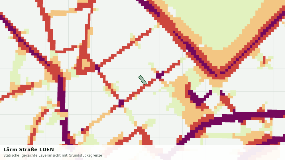 Statische Kartenansicht: Lärm Straße LDEN