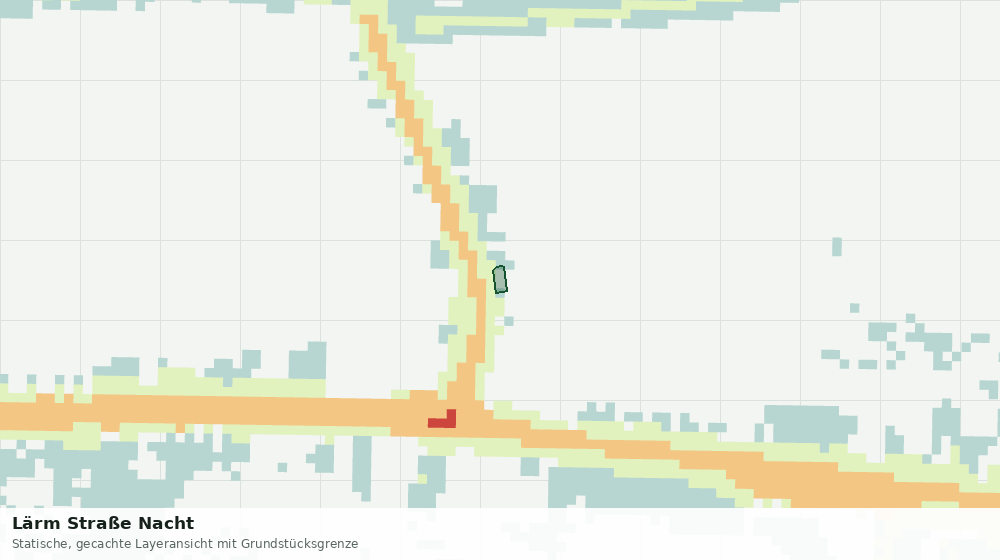 Statische Kartenansicht: Lärm Straße Nacht