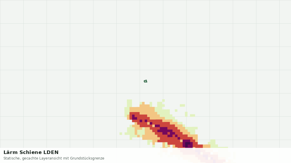 Statische Kartenansicht: Lärm Schiene LDEN