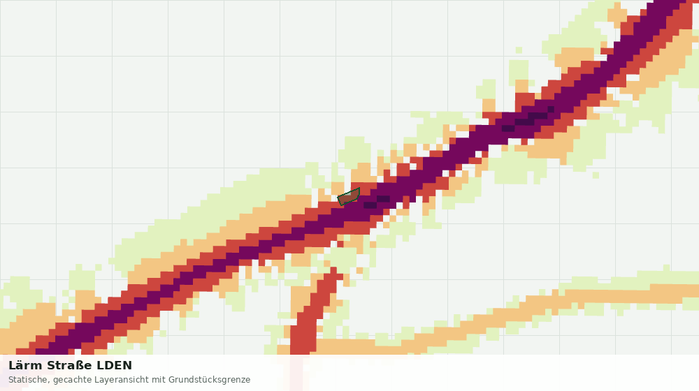 Statische Kartenansicht: Lärm Straße LDEN