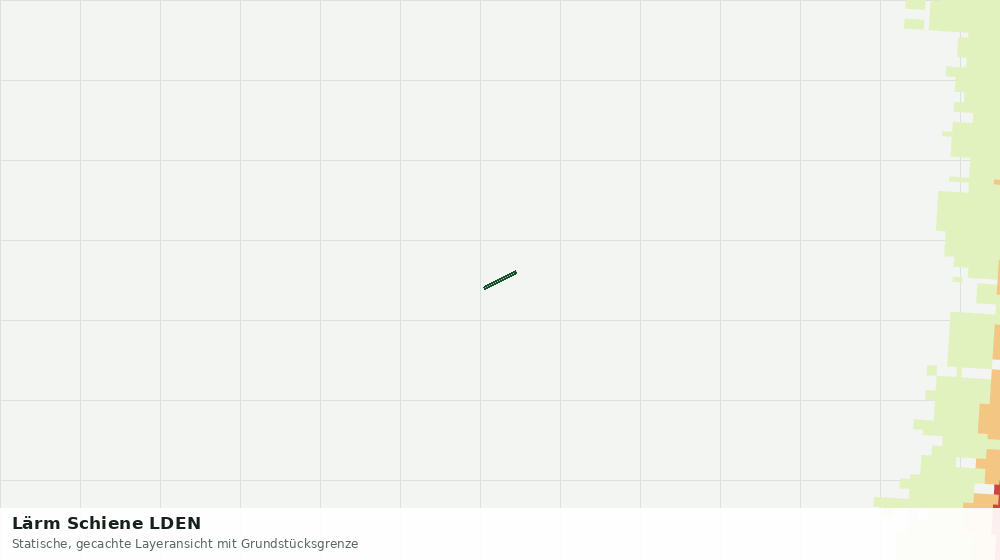 Statische Kartenansicht: Lärm Schiene LDEN