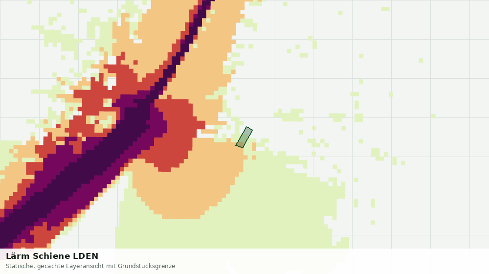 Statische Kartenansicht: Lärm Schiene LDEN