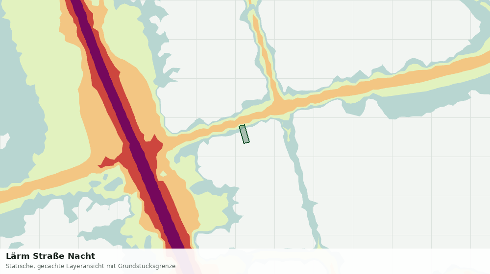 Statische Kartenansicht: Lärm Straße Nacht