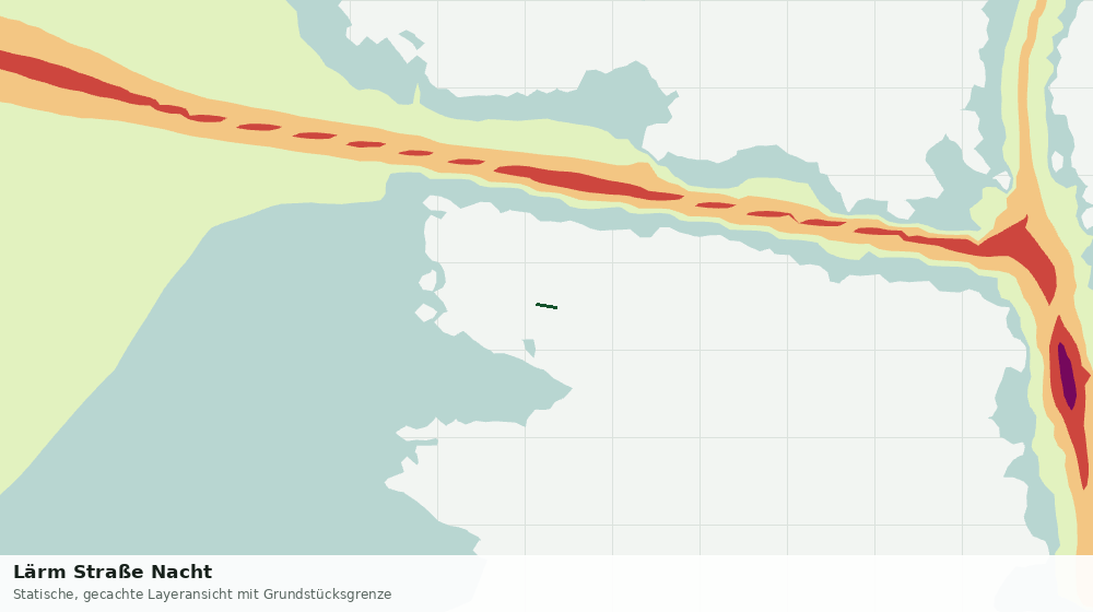 Statische Kartenansicht: Lärm Straße Nacht