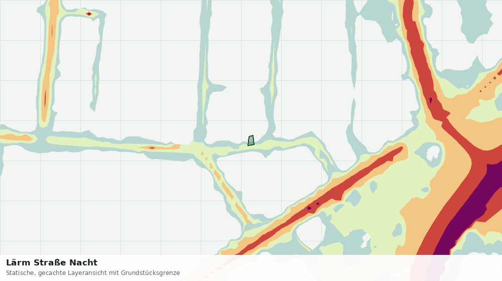 Statische Kartenansicht: Lärm Straße Nacht