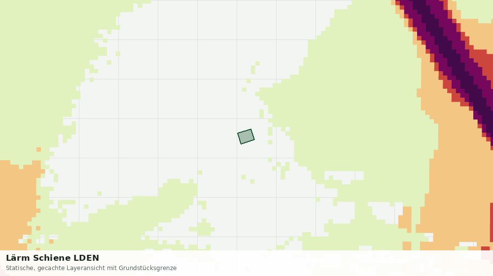 Statische Kartenansicht: Lärm Schiene LDEN