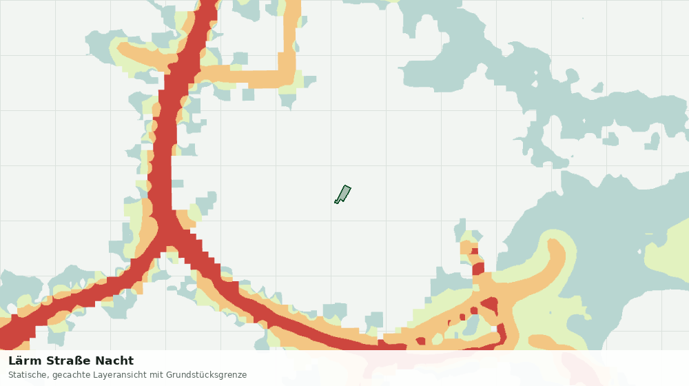 Statische Kartenansicht: Lärm Straße Nacht