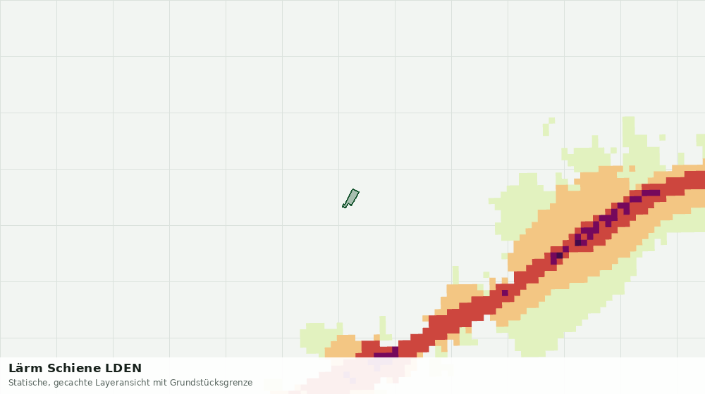 Statische Kartenansicht: Lärm Schiene LDEN