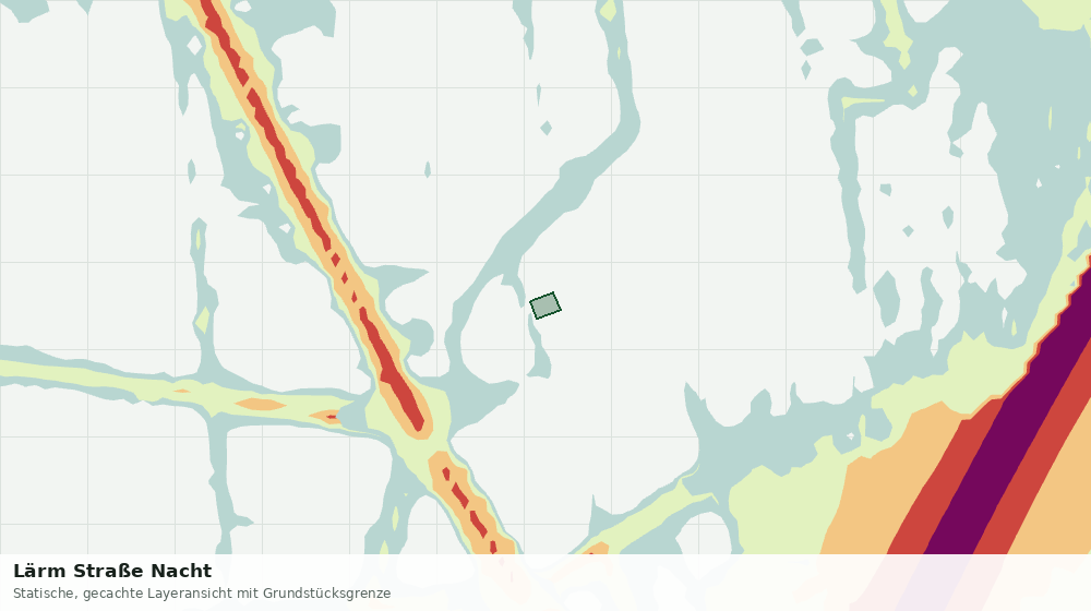 Statische Kartenansicht: Lärm Straße Nacht