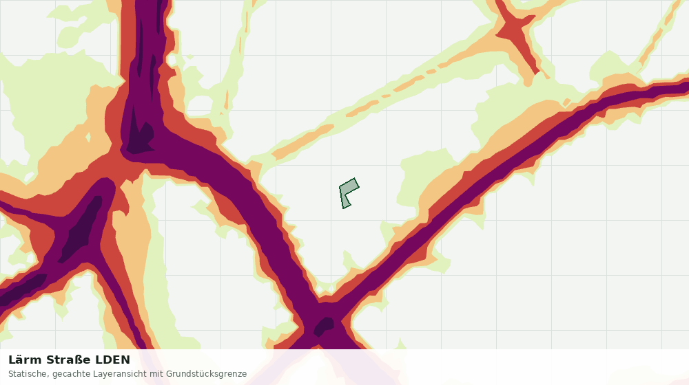 Statische Kartenansicht: Lärm Straße LDEN