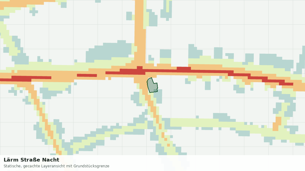 Statische Kartenansicht: Lärm Straße Nacht