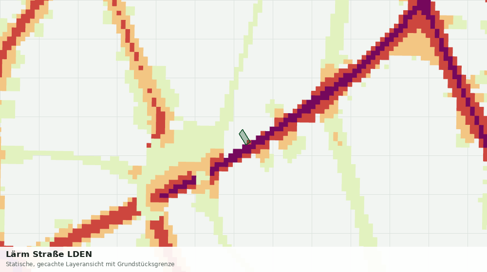 Statische Kartenansicht: Lärm Straße LDEN
