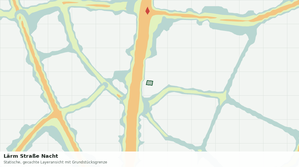 Statische Kartenansicht: Lärm Straße Nacht