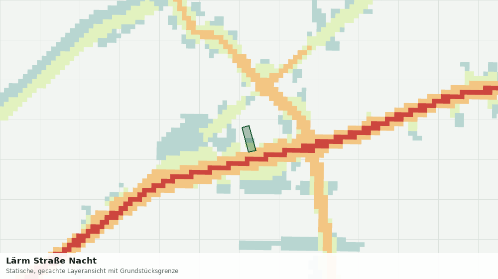 Statische Kartenansicht: Lärm Straße Nacht