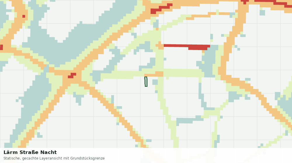 Statische Kartenansicht: Lärm Straße Nacht
